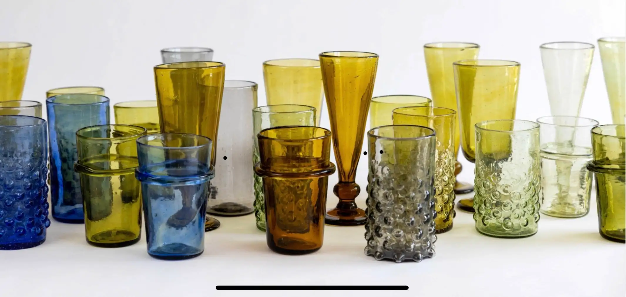 Vasos de vidrio soplado con Burbujas - Imagen 4