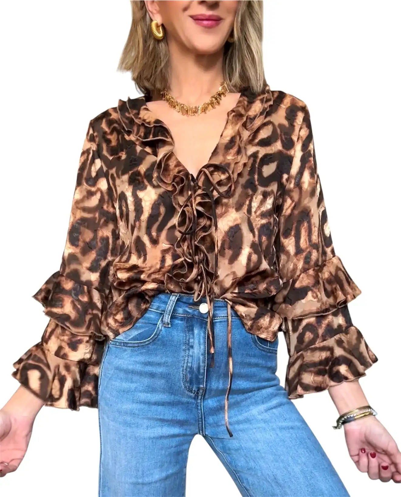 Camisa de impresión Volantes - Imagen 2