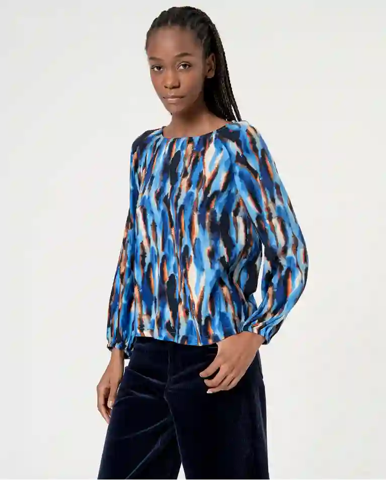 Blusa fluida AZUL