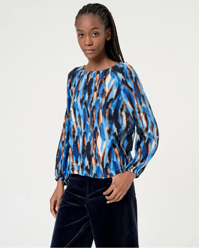 Blusa fluida AZUL