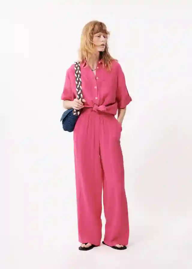 Pantalón holgado FUCSIA