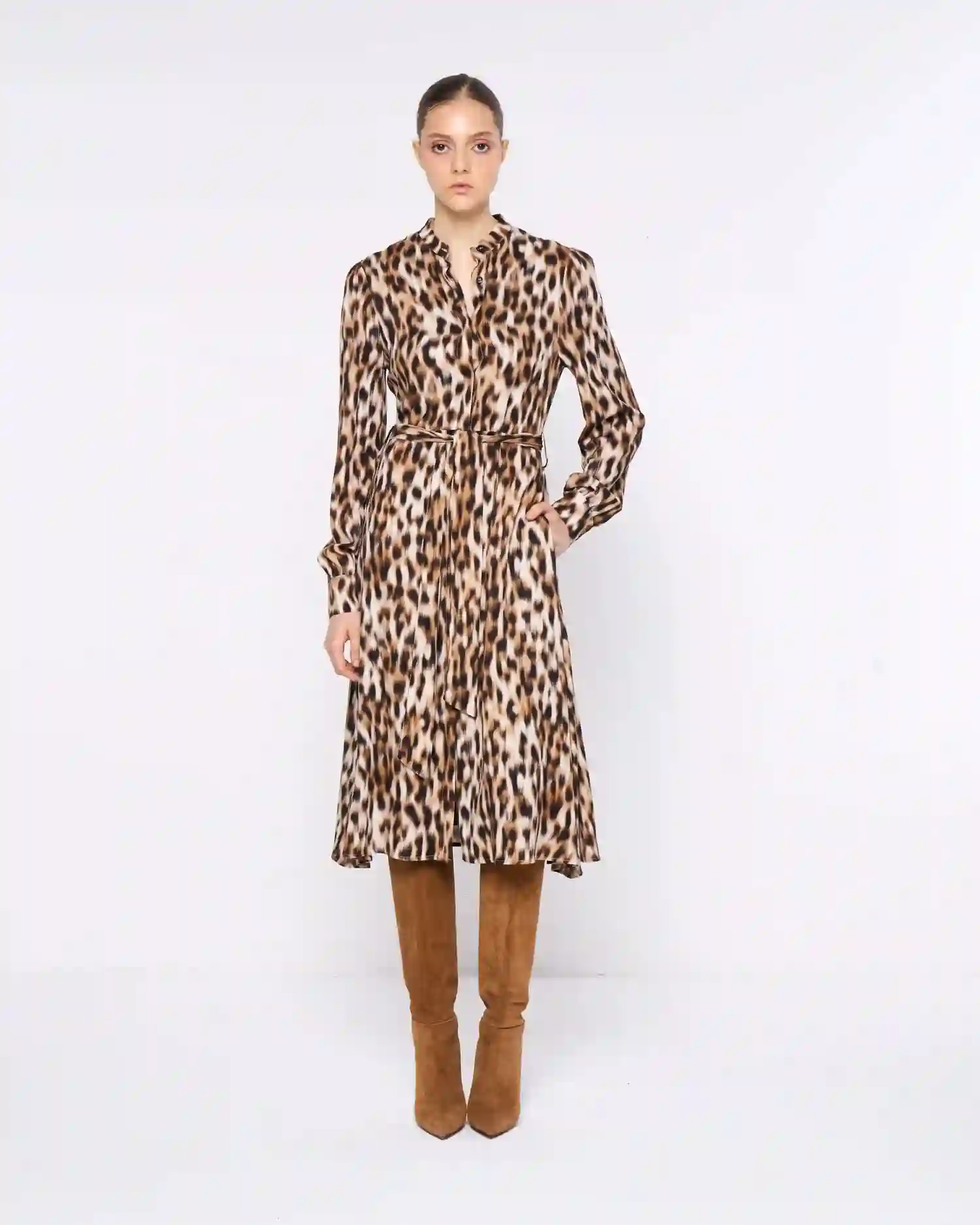 Vestido Camisero con estampado de animales