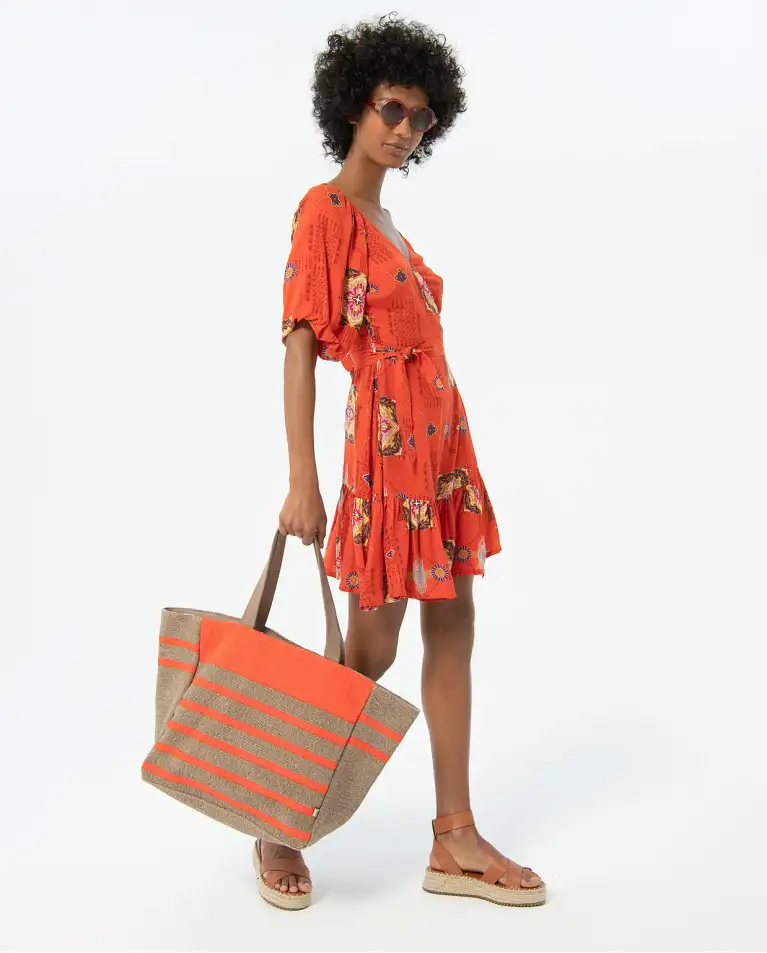 Vestido corto de bambula CORAL - Imagen 4