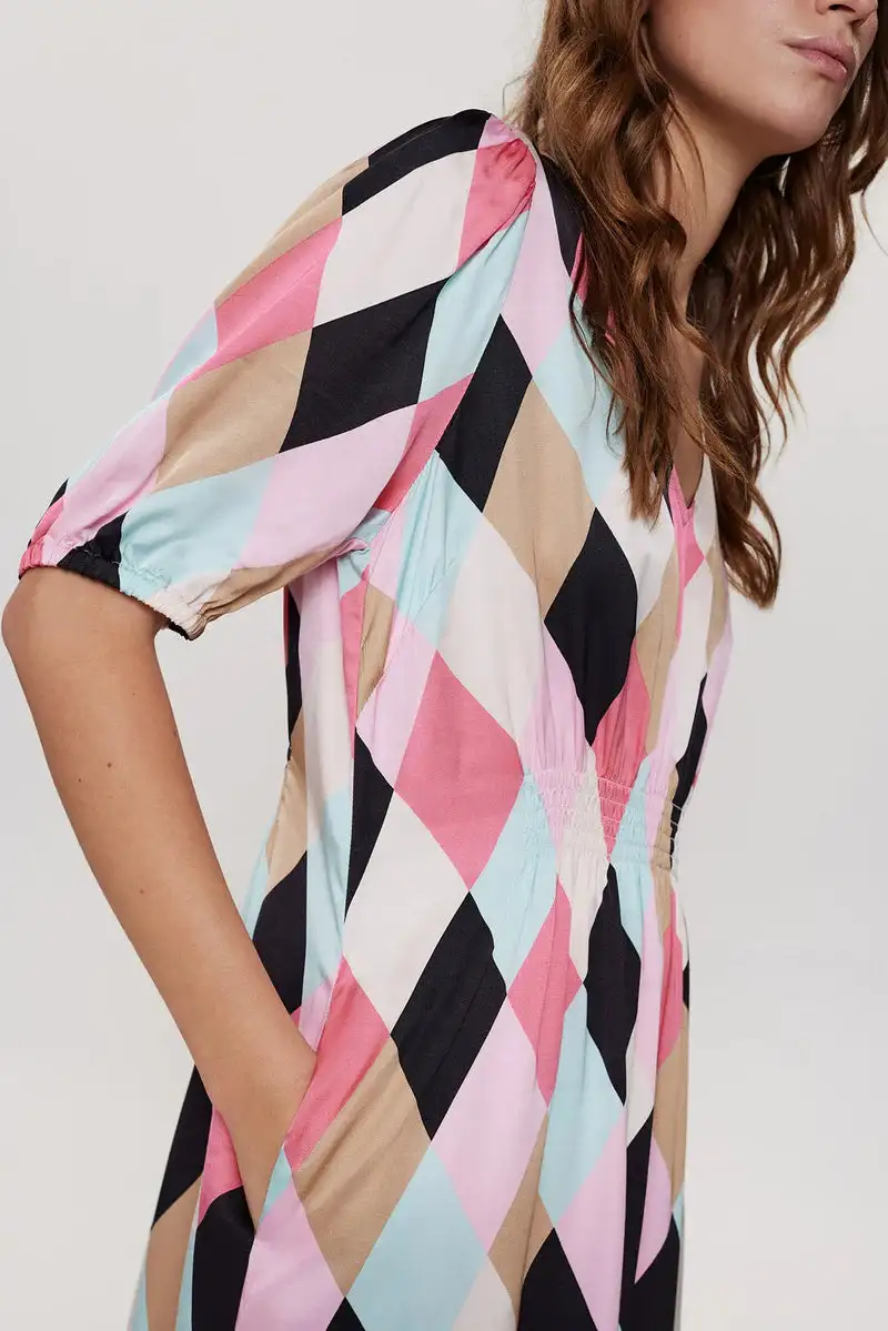 Vestido midi azul - Imagen 4