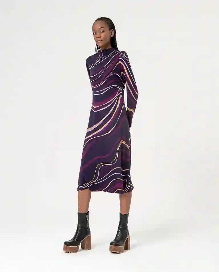 Vestido midi elasic enfermo