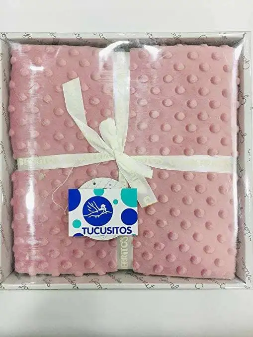 Manta Topos 80x110cm en Rosa Palo oferta