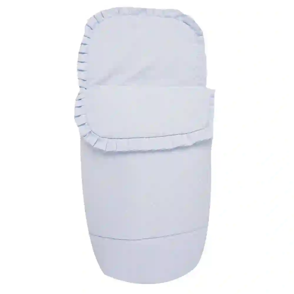 Saco de Capazo para Bugaboo Camaleon y Fox en Piqué Azul Con Topitos Blancos