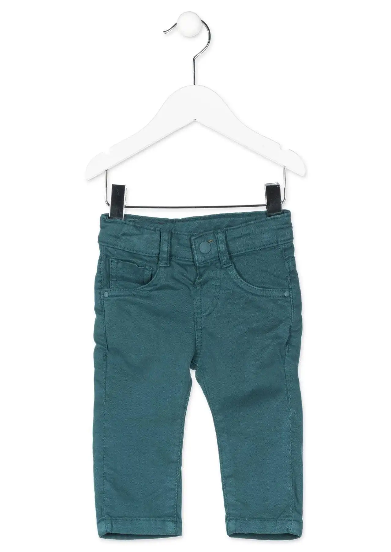 Pantalón Pitillo de Sarga en Colores Verde MaSestra, Marino y Camel Proximamente