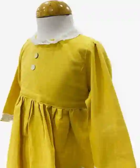 Vestido de Lino En Color Curry Ultima Talla