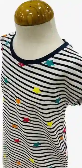 Vestido de algodón rayas marino