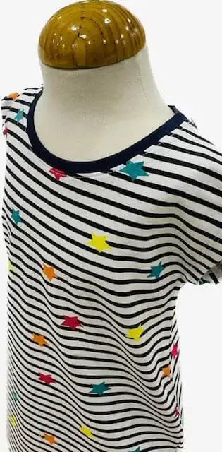 Vestido de algodón rayas marino