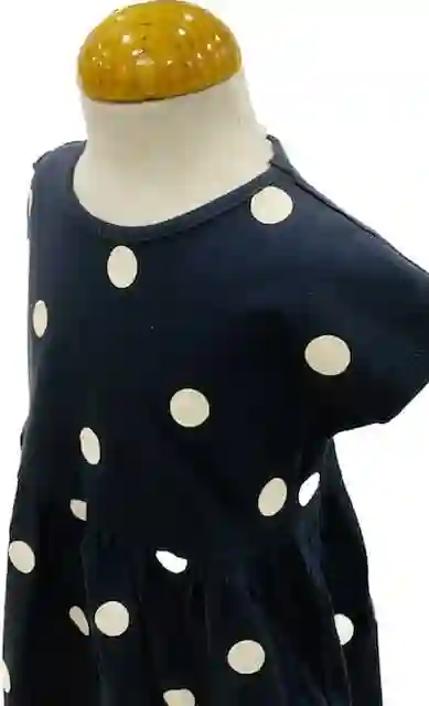 Vestido de Algodón Marino