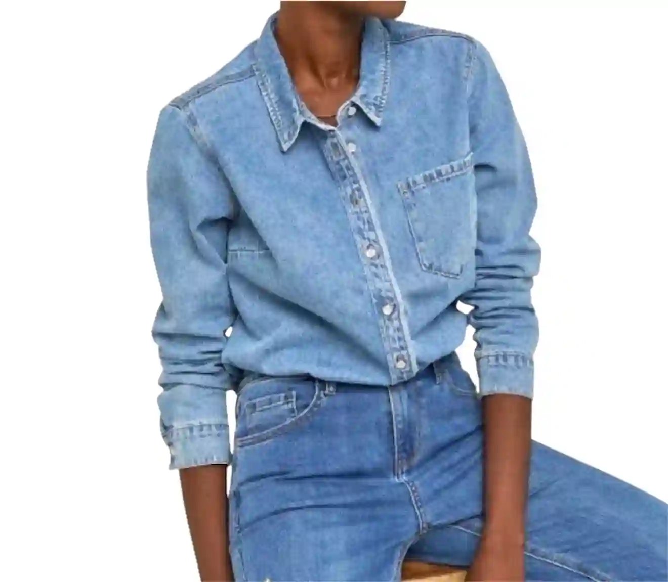 Camisa de mezclilla azul