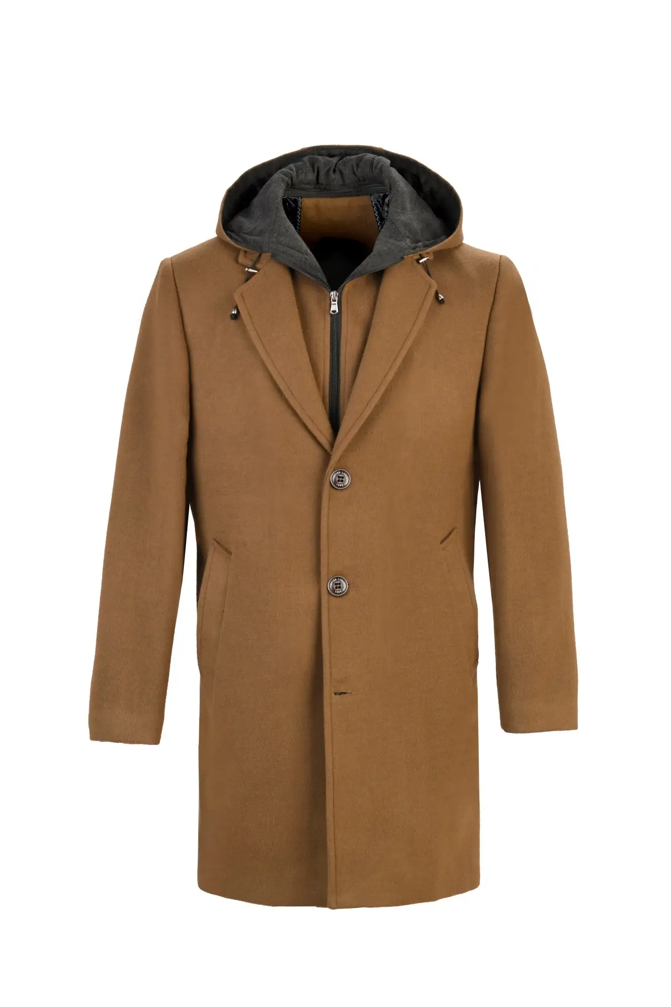 Miño coat with removable hood