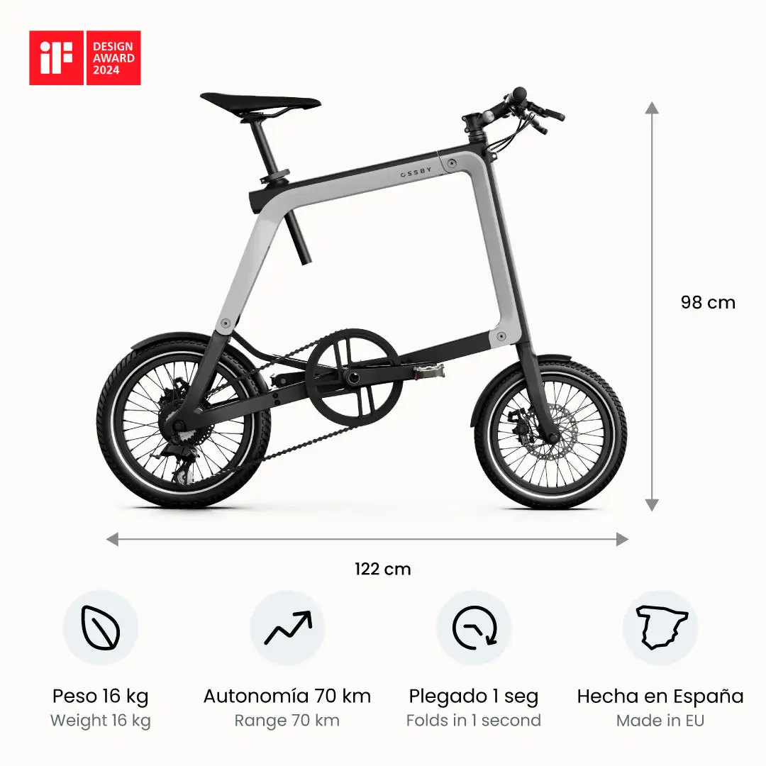 Bicicleta eléctrica plegable OSSBY GEO - Imagen 4