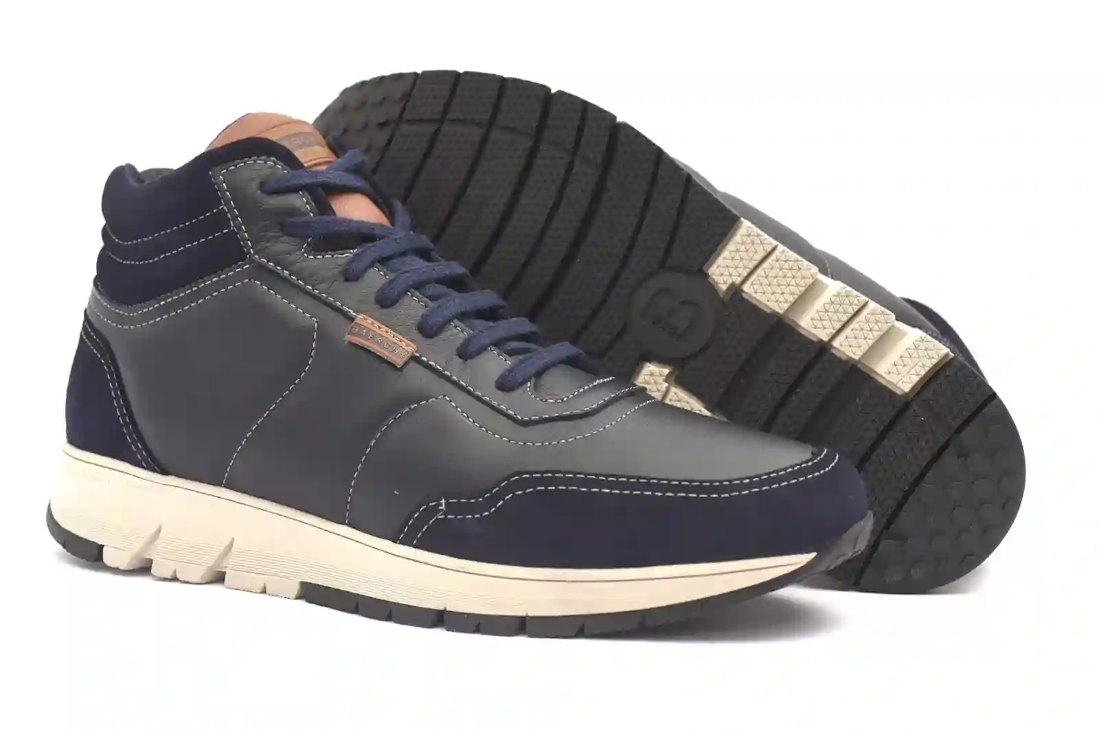 Bota de piel azul hugo