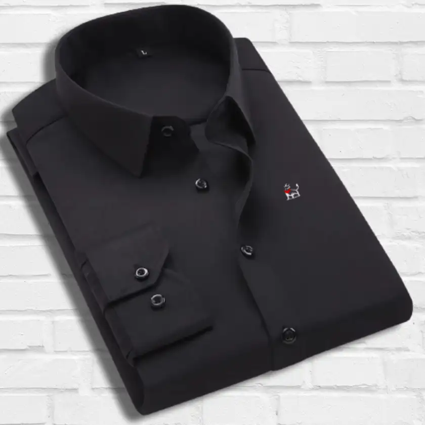 Camisa de hombre manga larga cuello Italiano - Imagen 6