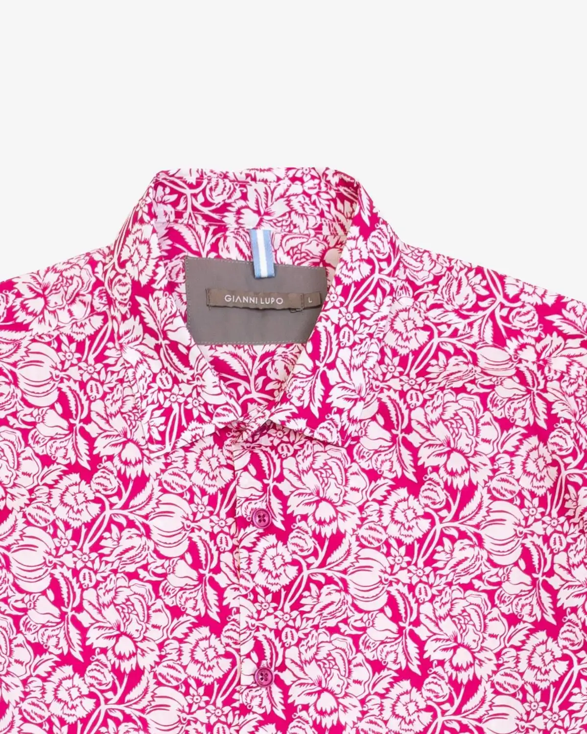 Fucsia Flores Gianni Lupo camiseta - Imagen 2