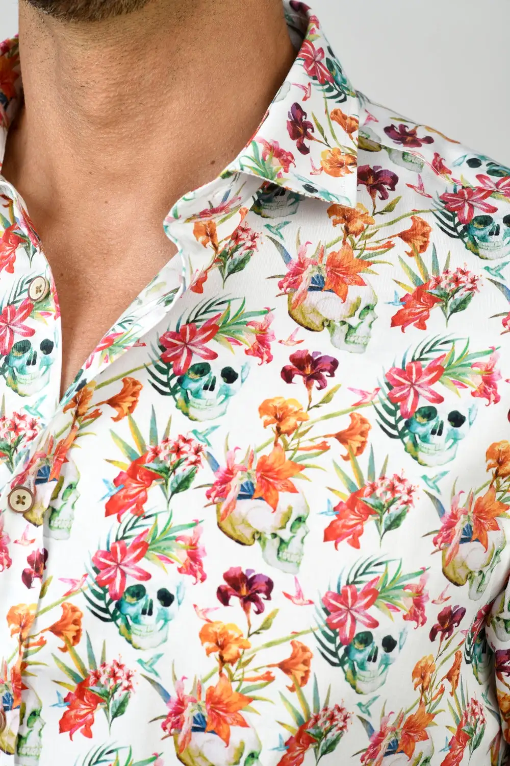 Monttesco Shirt White Calaveras - Image 2