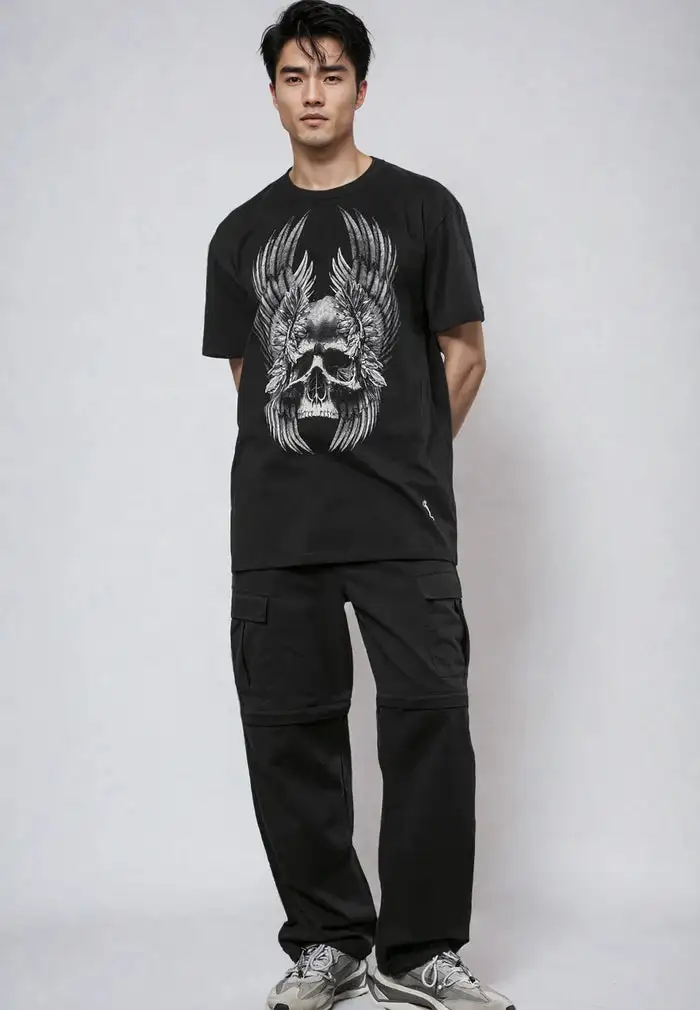 Camiseta Religion Wings Skull - Imagen 2