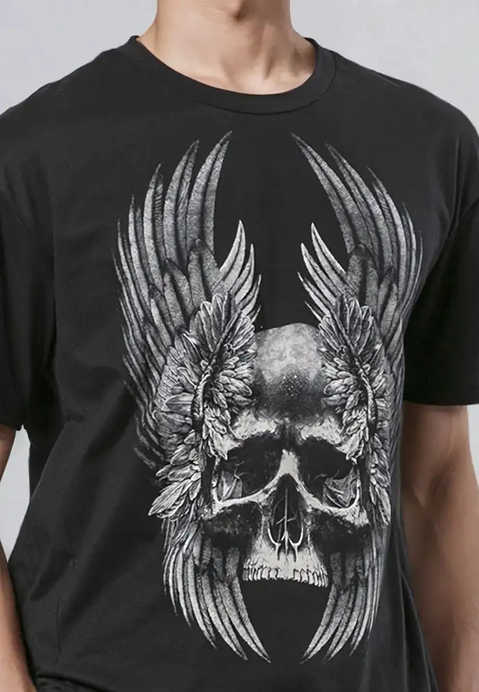 Camiseta Religion Wings Skull - Imagen 3