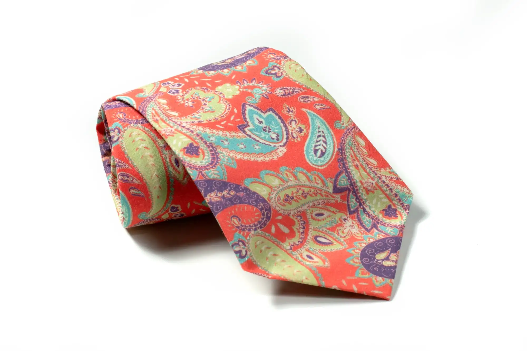 Orange ethnic tie