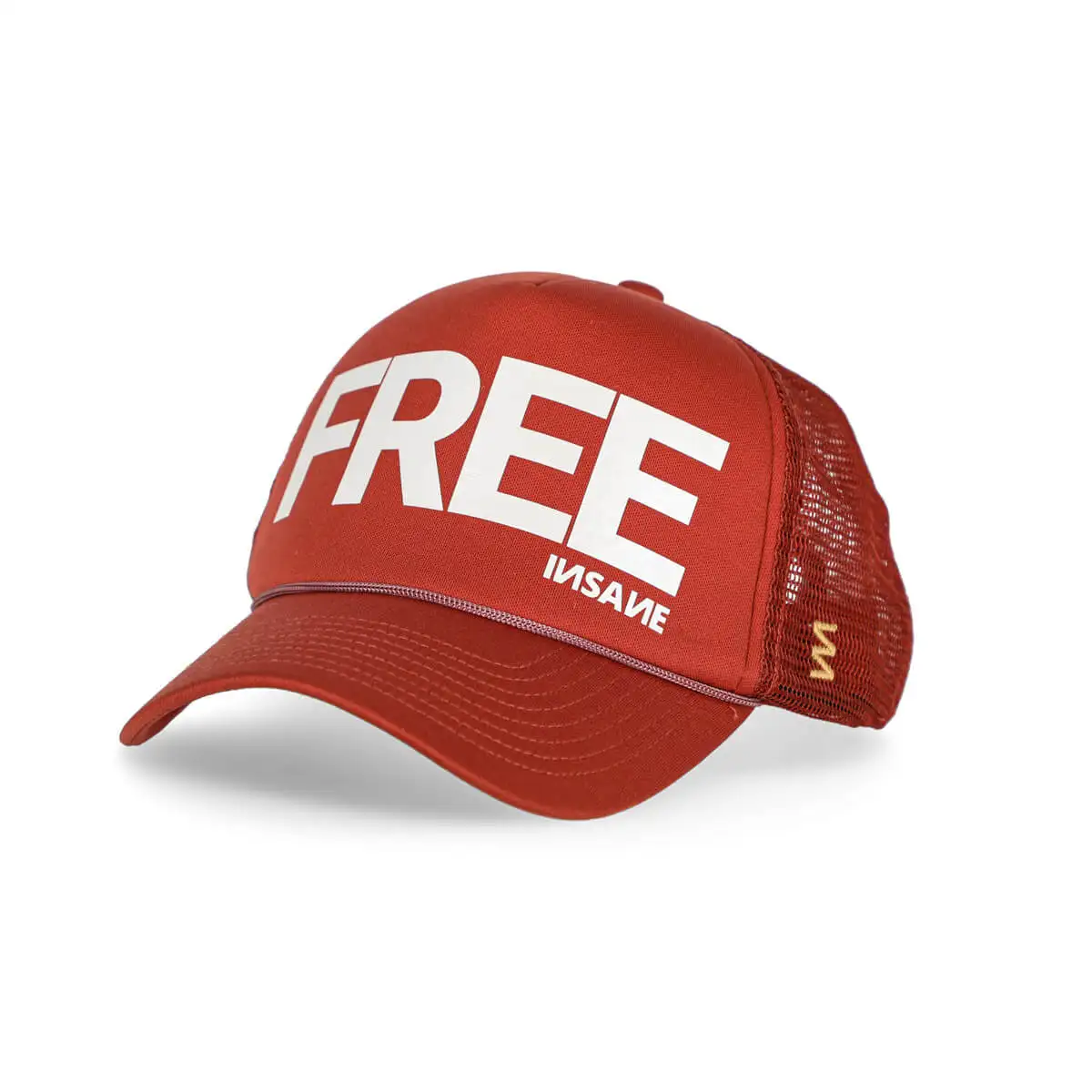 Gorra free trucker brick & white