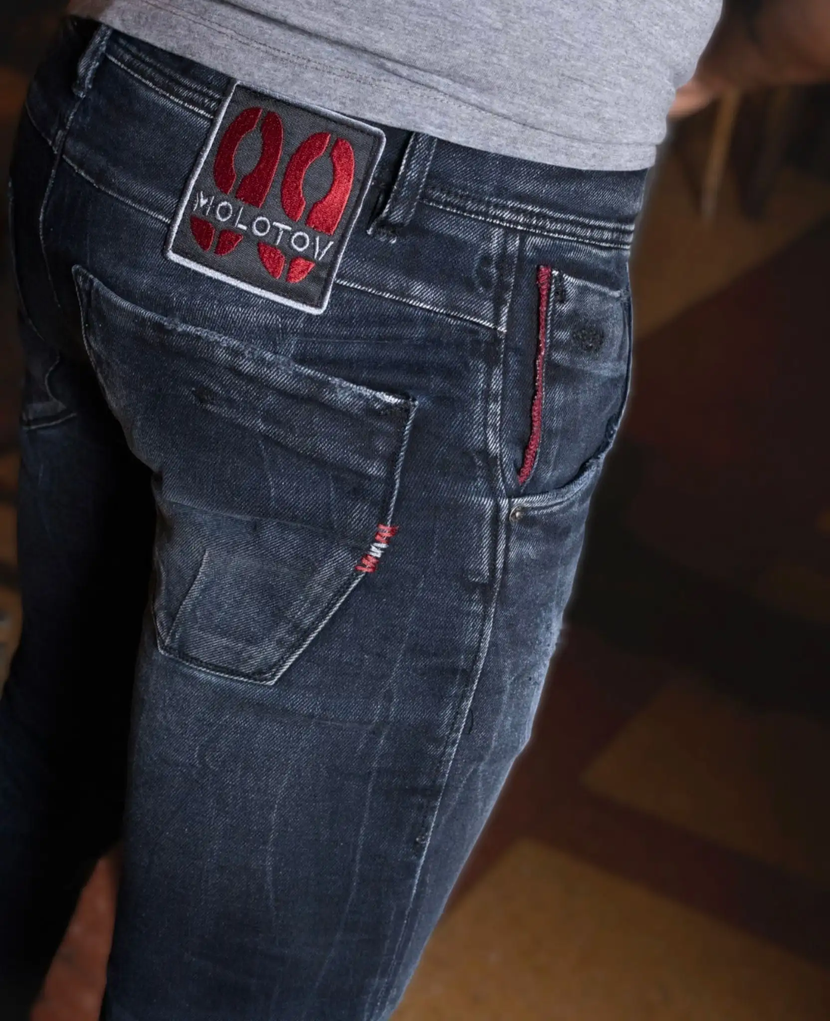 Pantalón Tejano Molotov Mod. Alex Blue Black - Imagen 3