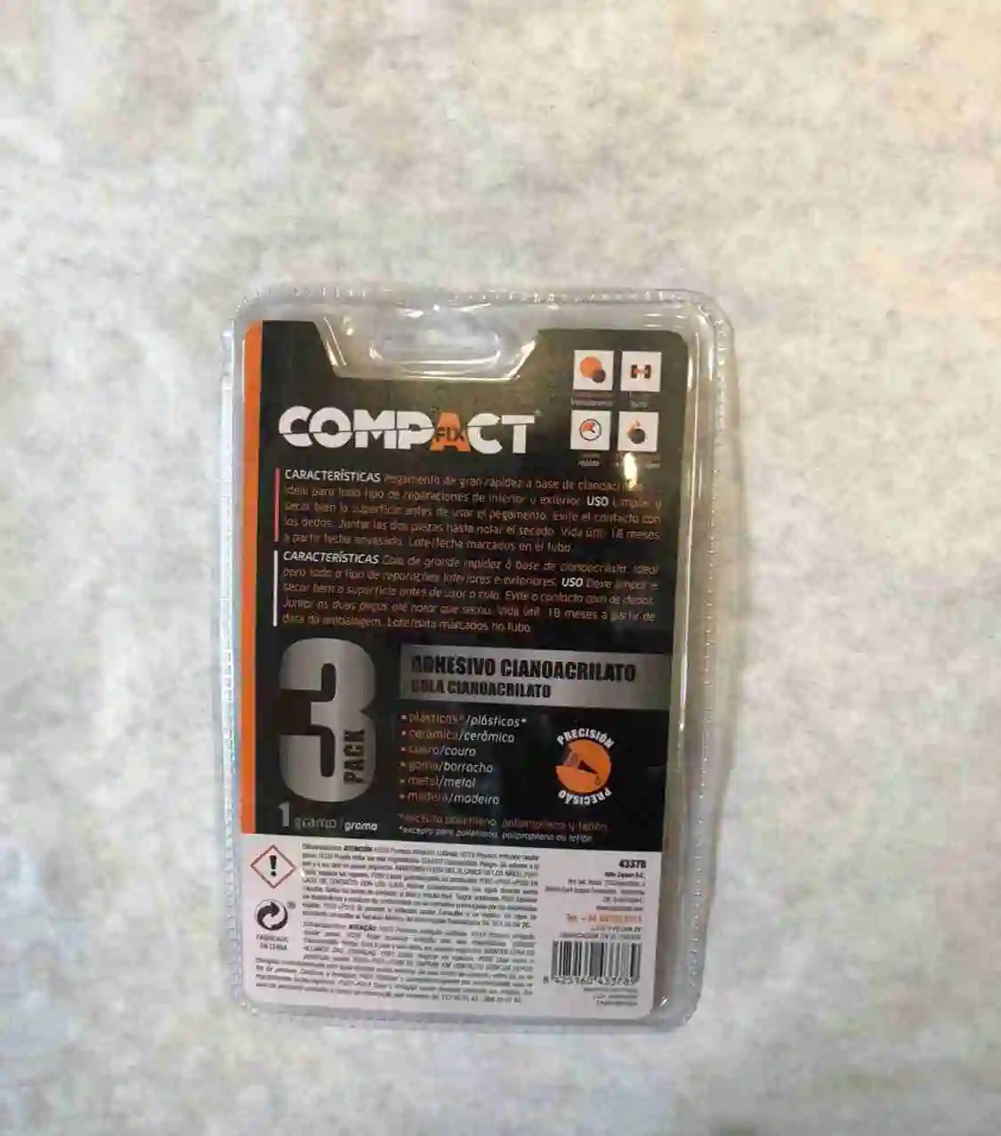 Cyanocrilate adhesive - Compact - Pack X3 - Precision tip - Locite - Super Gue