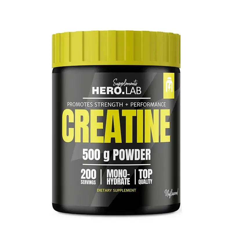 Monohidrato de creatina micronizada 500G, sin sabor, Hiro