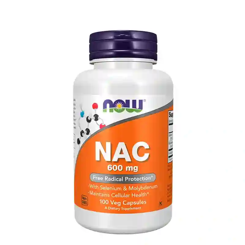 NAC N-acetil-cisteína 600mg ahora alimentos 100 cápsulas de vegetales