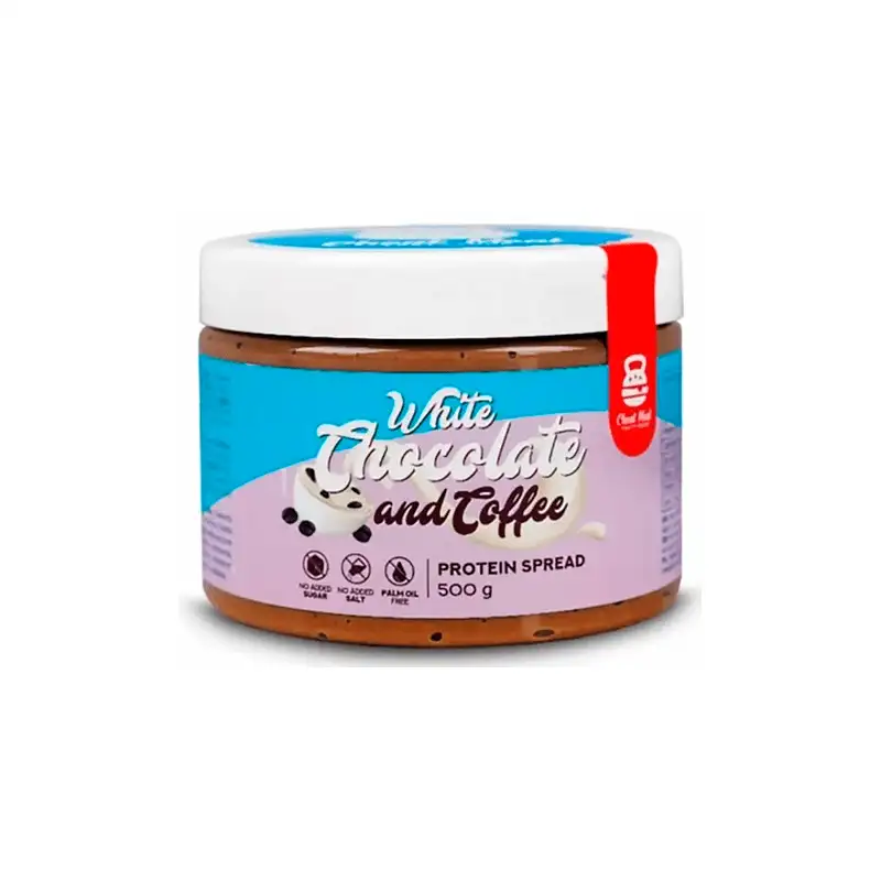 Proteína de chocolate blanco y cafetería se extiende 500 g de harina de trucos