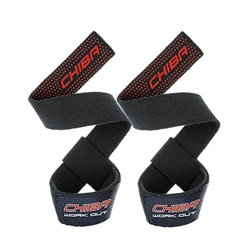 Chiba correas de levantamiento, negro - rojo