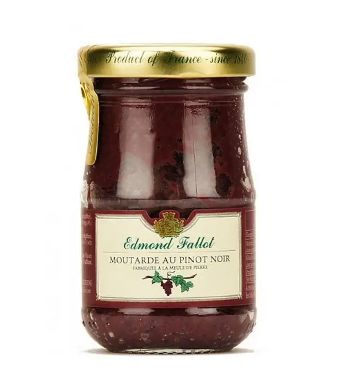 Edmond Fallot Mostaza en Grano al Pinot Noir - Tarro 100 GR