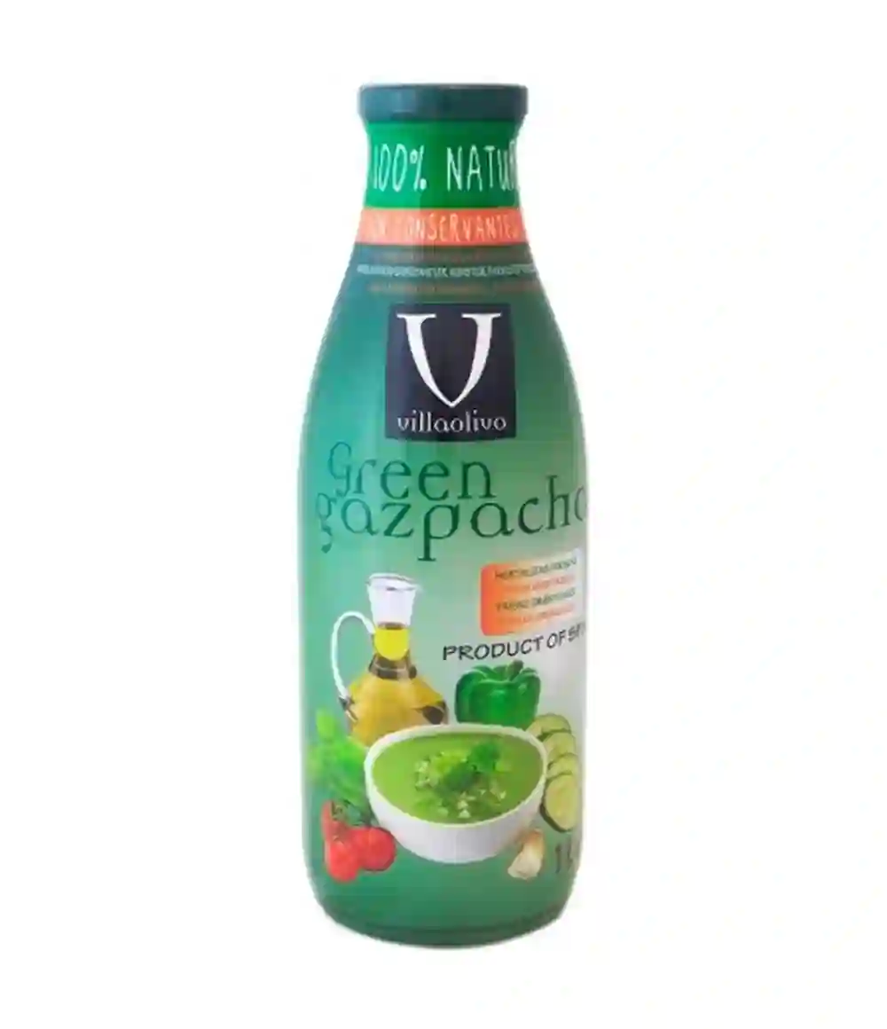 6x Villaolivo Gazpacho Verde - Botella de vidrio 1L