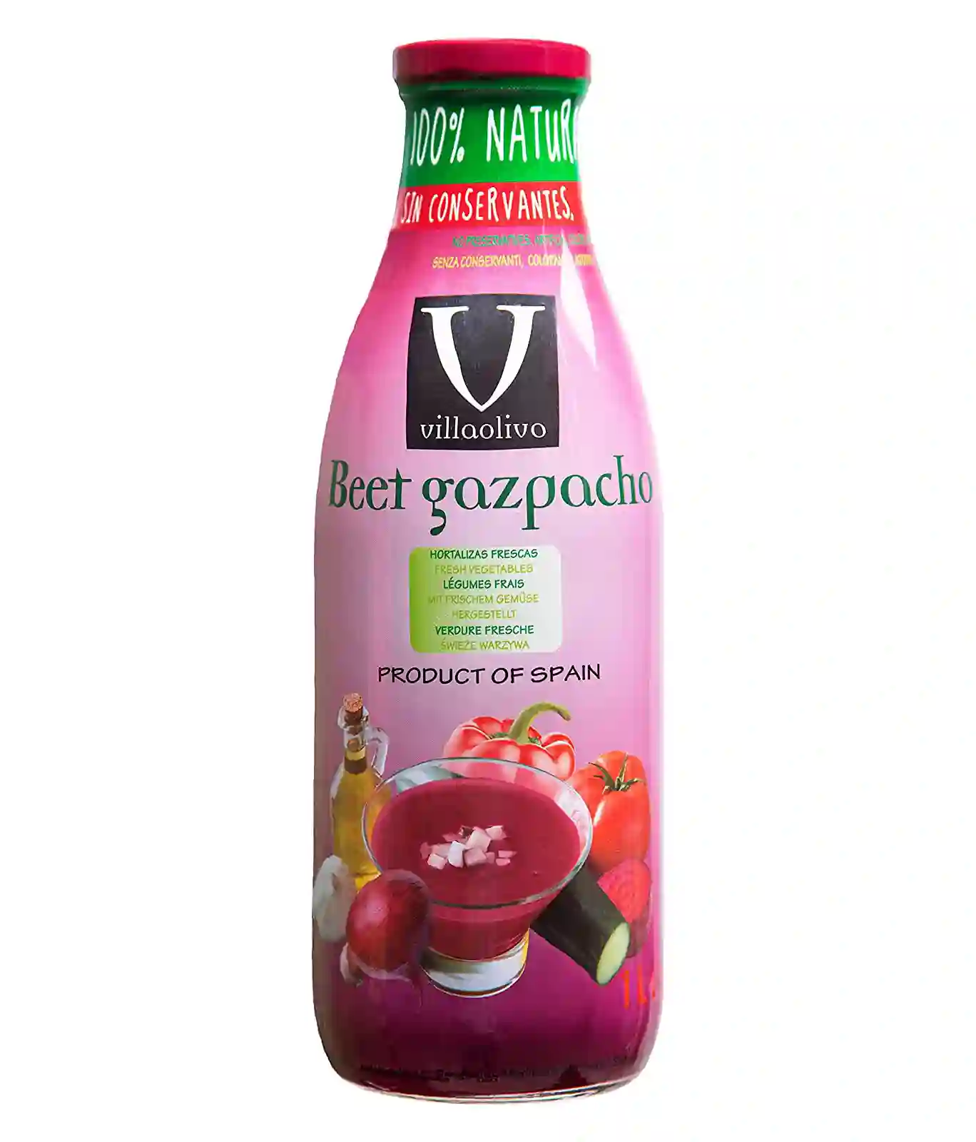 6x Villaolivo Gazpacho de Remolacha - Botella de vidrio 1L