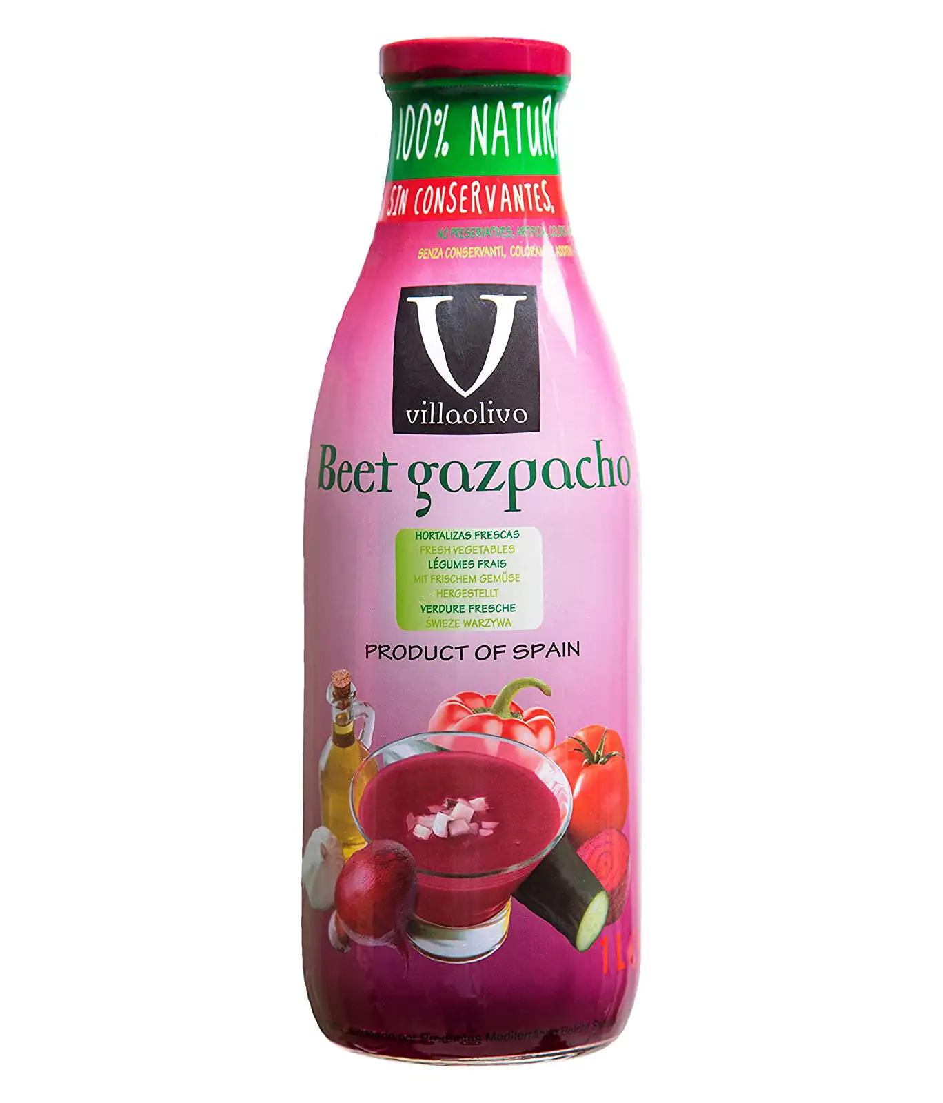 6x Villaolivo Gazpacho de Remolacha - Botella de vidrio 1L