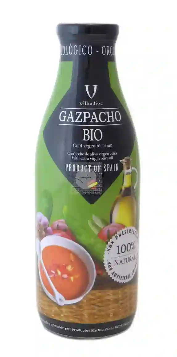 6x Villaolivo Gazpacho BIO - Botella de vidrio 1L