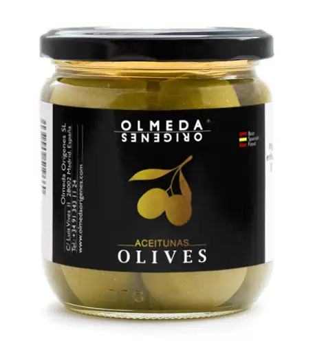 Olmeda oríngenes Aceitunas Gordal Con Hueso - Tarro 370 Gr.