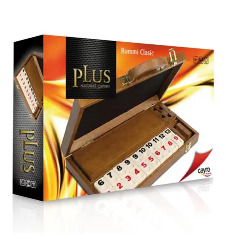 Rummy 4 Jugadores Maletín Madera Plus