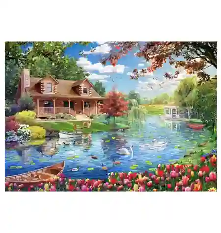 Puzzle 5000 Casita en el Lago - Educa