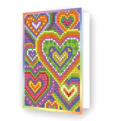 Diamond Dotz - Corazones postales