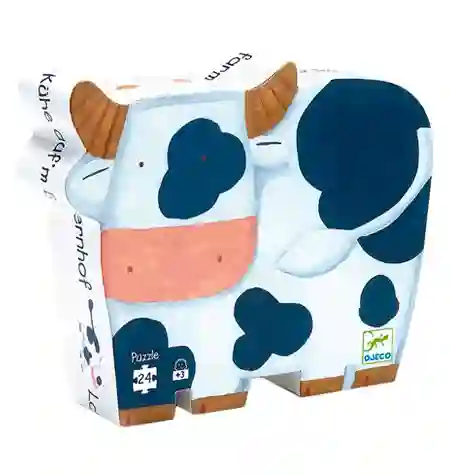Puzzle 24 Silueta Vaca - Djeco