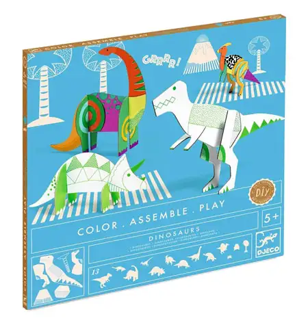 Color + Assemble + Play - Dinosaurios