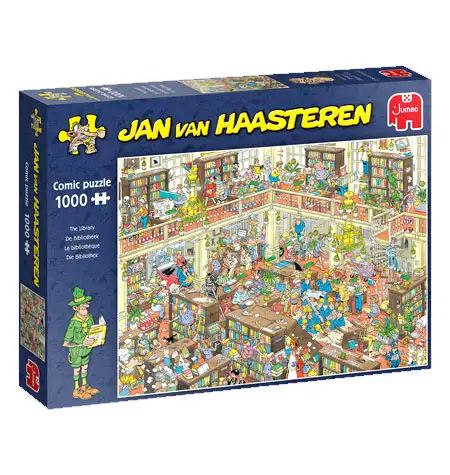 Puzzle 1000 Cómic Jan Van Haasteren - The Library - Jumbo