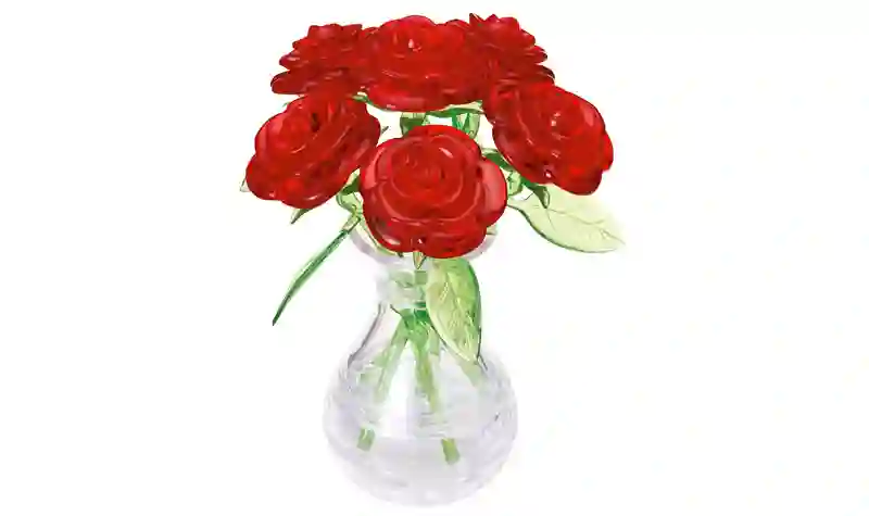 Rompecabezas Puzzle 3D Metacrilato - Jarrón con Rosas