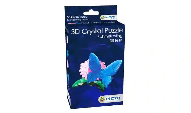 Rompecabeza Puzzle 3d Metacrilato - Mariposa en Flor