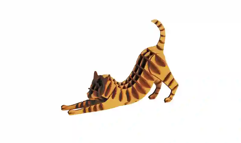 Modelo de papel - Gato Marrón