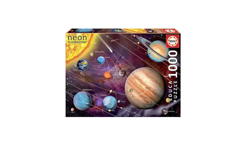 Puzzle 1000 - Fluorescente - Sistema Solar - Educa