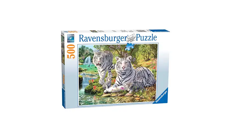 Puzzle 500 Tigres Blancos - Ravensburger